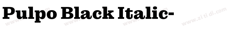 Pulpo Black Italic字体转换